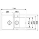 Franke Мийка кухонна Maris, фраграніт, прямокутник, з крилом, 780х500х200мм, чаша - 2, накладна, MRG 651-78, онікс (1140381015)