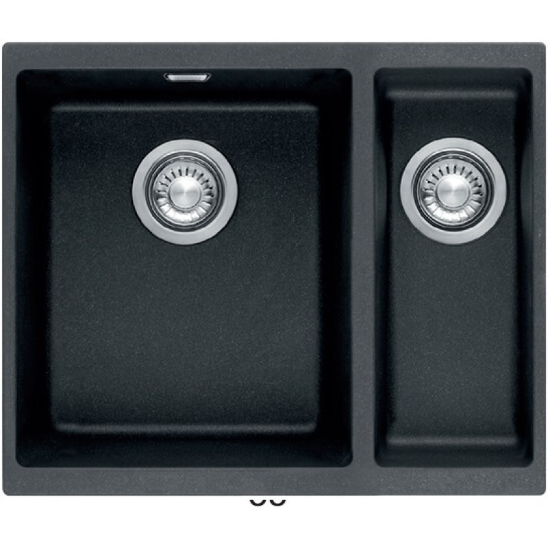 Franke Мийка кухонна Sirius, тектонайт, прямокутник, без крила, 559х439х200мм, чаша - 2, врізна, SID 150, чорний (1250395609)