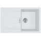 Franke Мийка кухонна Sirius, тектонайт, прямокутник, з крилом, 780х500х200мм, чаша - 1, накладна, 2 S2D 611-78 , білий (1430621332)