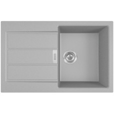 Franke Мийка кухонна Sirius, тектонайт, прямокутник, з крилом, 780х500х200мм, чаша - 1, накладна, 2 S2D 611-78, сірий (1430621334)
