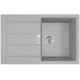 Franke Мийка кухонна Sirius, тектонайт, прямокутник, з крилом, 780х500х200мм, чаша - 1, накладна, 2 S2D 611-78, сірий (1430621334)