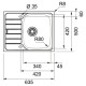 Franke Мийка кухонна Spark, нерж.сталь, прямокутник, з крилом, 635х500х160мм, чаша - 1, накладна, SKL 611-63, нерж декор (1010598808)