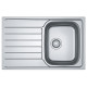 Franke Мийка кухонна Spark, нерж.сталь, прямокутник, з крилом, 790х500х160мм, чаша - 1, накладна, SKL 611-79, нерж декор (1010598809)