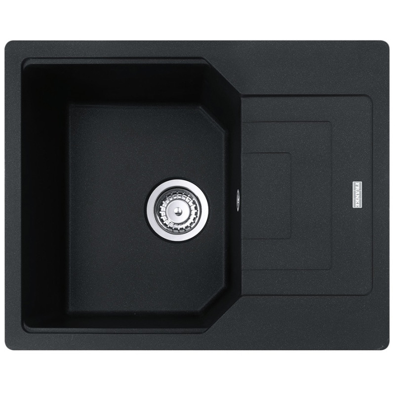 Franke Мийка кухонна Urban, фраграніт, прямокутник, з крилом, 620х500х220мм, чаша - 1, накладна, UBG 611-62, онікс (1140574952)