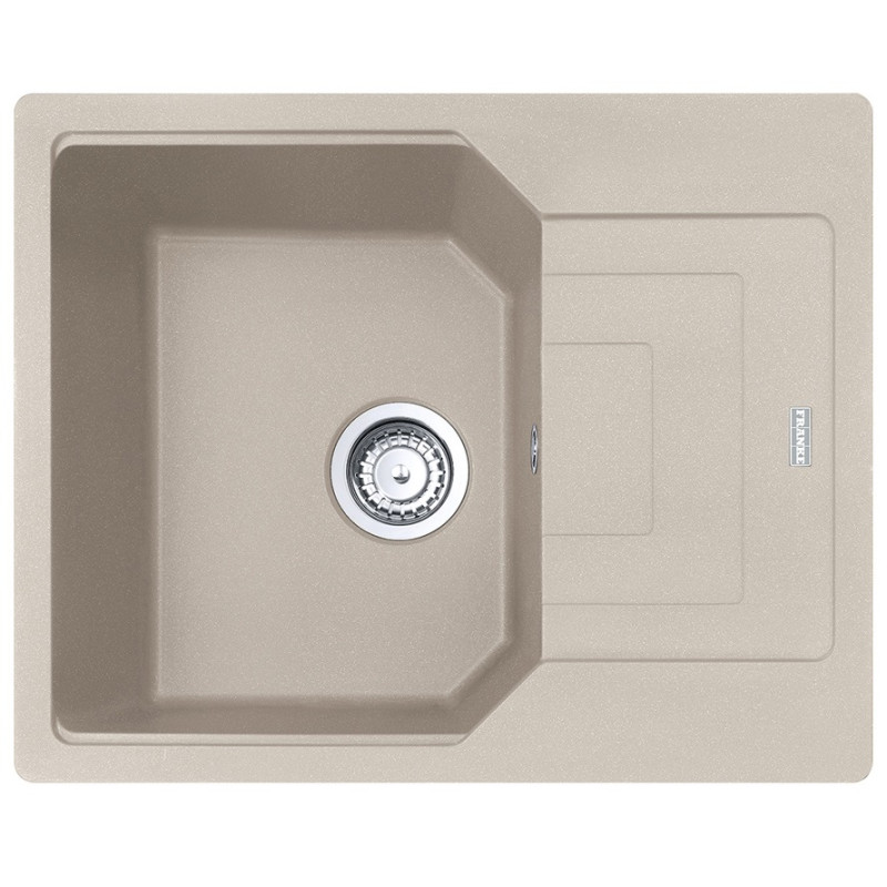 Franke Мийка кухонна Urban, фраграніт, прямокутник, з крилом, 620х500х220мм, чаша - 1, накладна, UBG 611-62, сахара (1140574948)