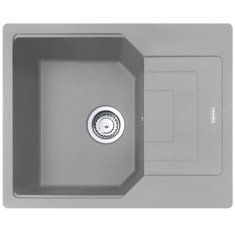 Franke Мийка кухонна Urban, фраграніт, прямокутник, з крилом, 620х500х220мм, чаша - 1, накладна, UBG 611-62, сірий камінь (1140574955)