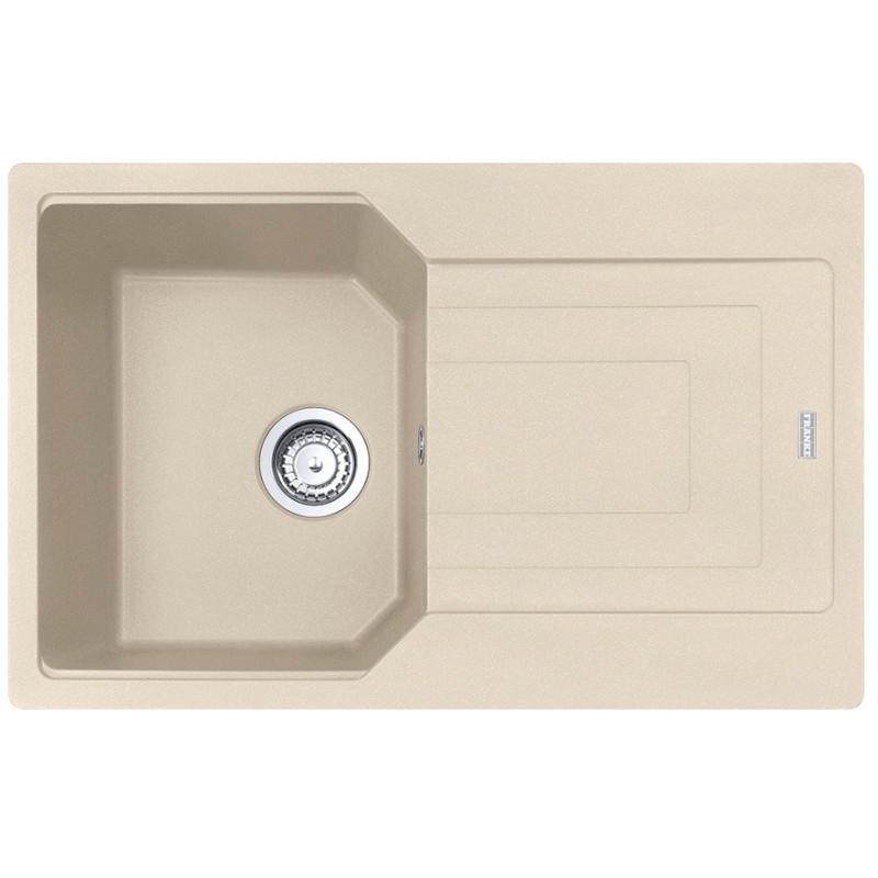 Franke Мийка кухонна Urban, фраграніт, прямокутник, з крилом, 780х500х220мм, чаша - 1, накладна, UBG 611-78, бежевий (1140574940)