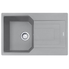 Franke Мийка кухонна Urban, фраграніт, прямокутник, з крилом, 780х500х220мм, чаша - 1, накладна, UBG 611-78, сірий камінь (1140574944)