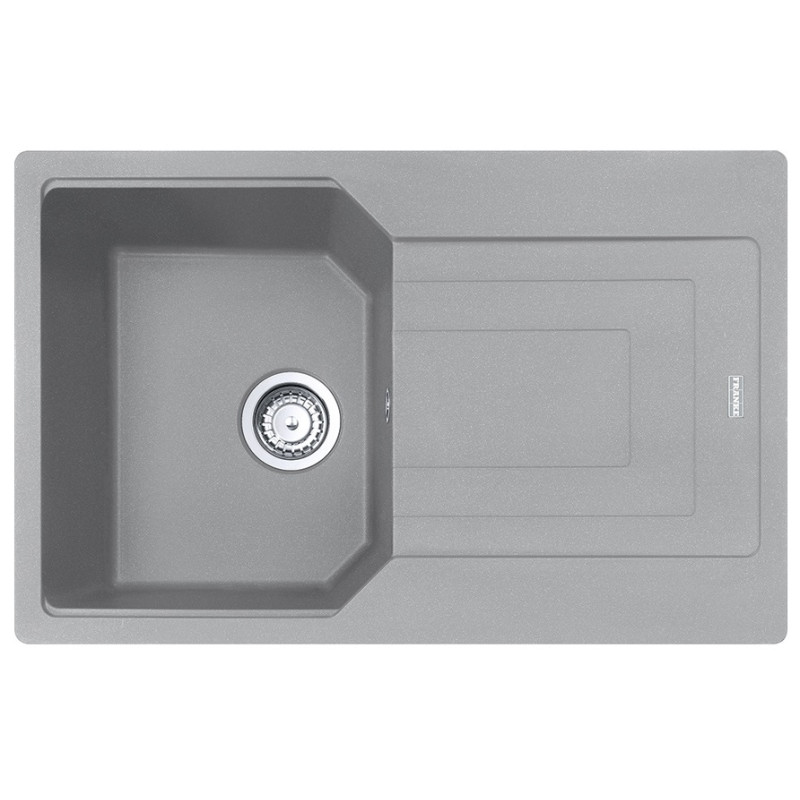 Franke Мийка кухонна Urban, фраграніт, прямокутник, з крилом, 780х500х220мм, чаша - 1, накладна, UBG 611-78, сірий камінь (1140574944)