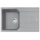 Franke Мийка кухонна Urban, фраграніт, прямокутник, з крилом, 780х500х220мм, чаша - 1, накладна, UBG 611-78, сірий камінь (1140574944)