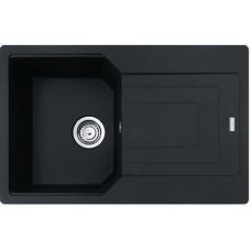 Franke Мийка кухонна Urban, фраграніт, прямокутник, з крилом, 780х500х220мм, чаша - 1, накладна, UBG 611-78, чорний матовий (1140701806)