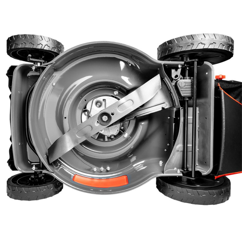 Graphite Газонокосарка бензинова, 2200Вт, 46см, 55л, мульчування, 25-65мм, 31кг (52G671)