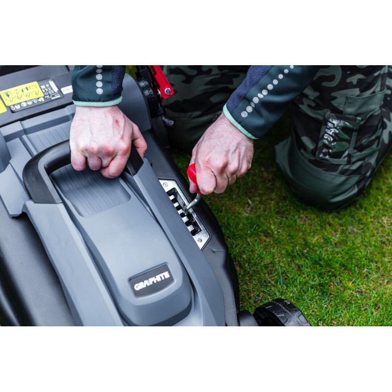 Graphite Газонокосарка, 1500Вт, 36см, 35л, 20-50мм, 10.1кг (59G474)