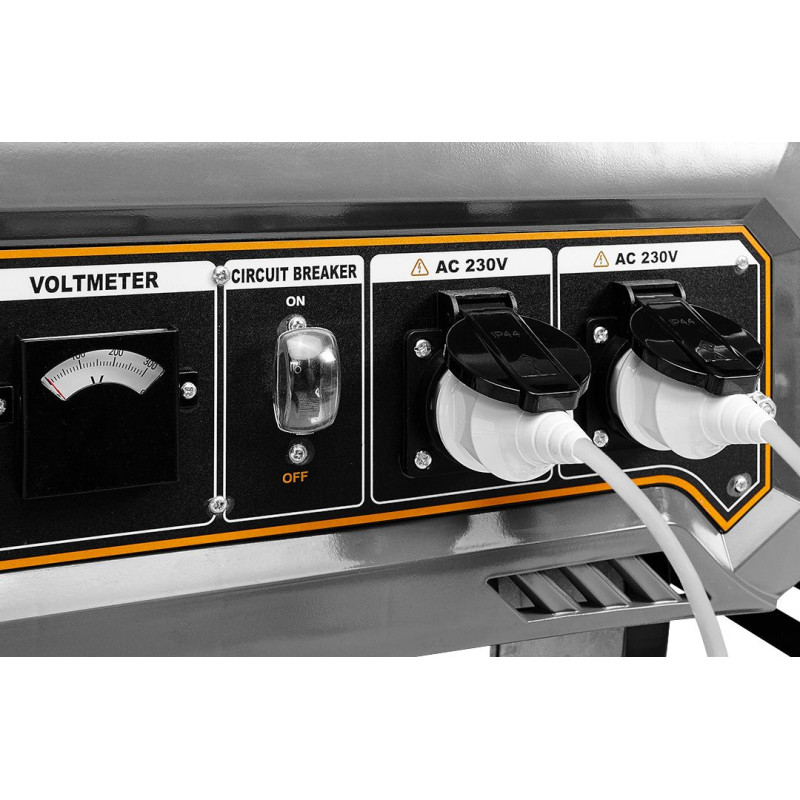 Graphite Генератор бензиновий 230В (1 фаза), 2/2.2кВт, ручний старт, AVR, 40кг (58G904)