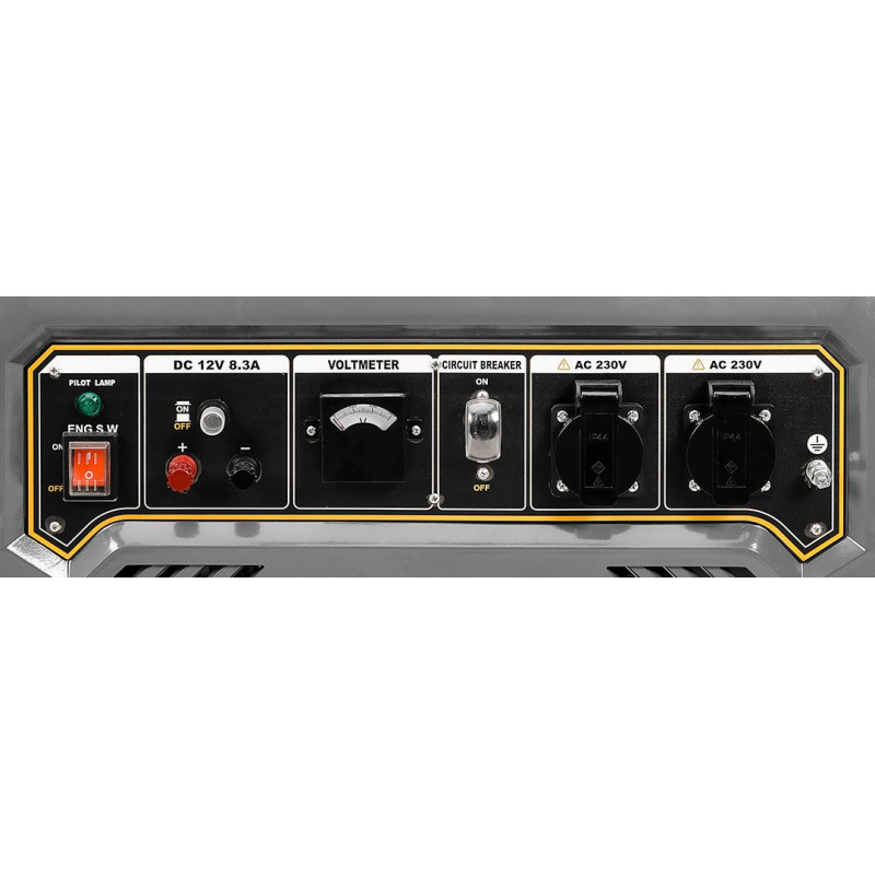 Graphite Генератор бензиновий 230В (1 фаза), 2/2.2кВт, ручний старт, AVR, 40кг (58G904)