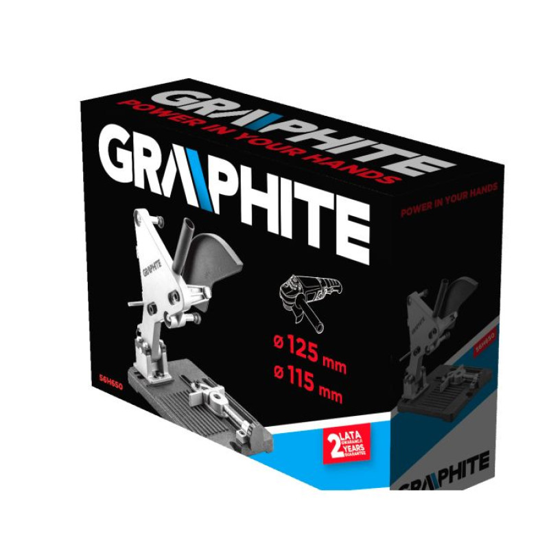 Graphite Стійка для шліфмашини кутової, діаметр диска 115/125мм, поворотні лещата (56H650)