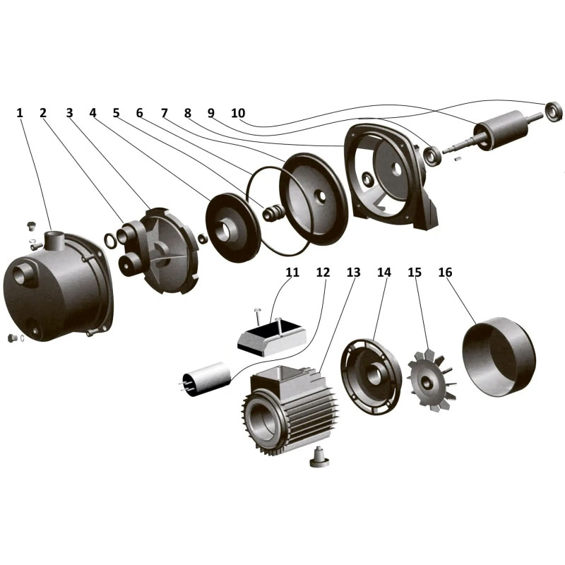 OPTIMA Насос поверхневий JET100S-PL, 3.6м куб., 1.1кВт, 230В (7579)