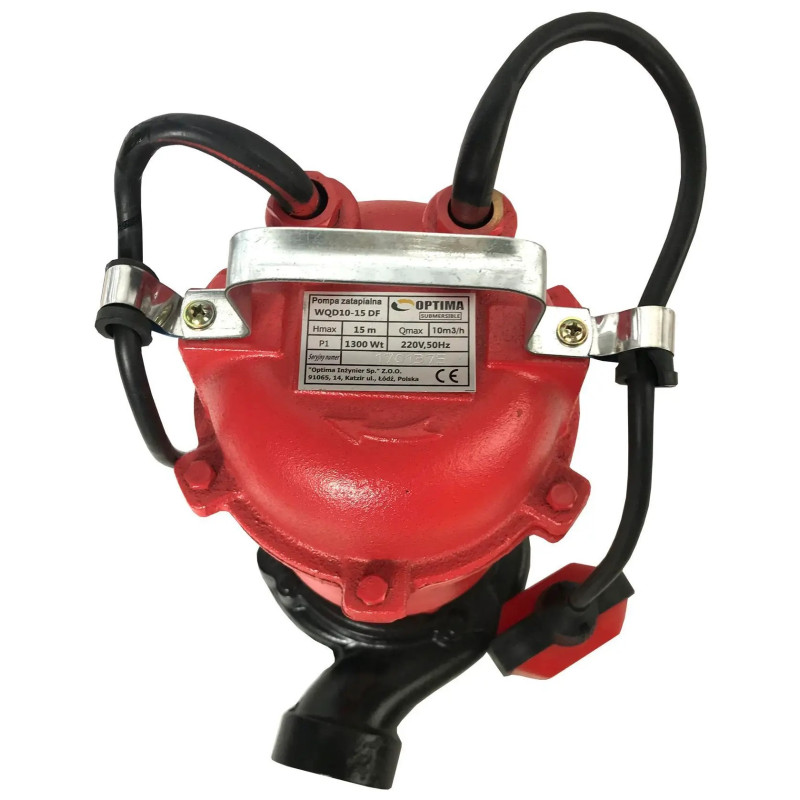 OPTIMA Насос фекальний WQD10-15DF,10000 л/год, вис. 15м, глиб. 5м, кабель 12м, 1.3кВт, 230В (12093)