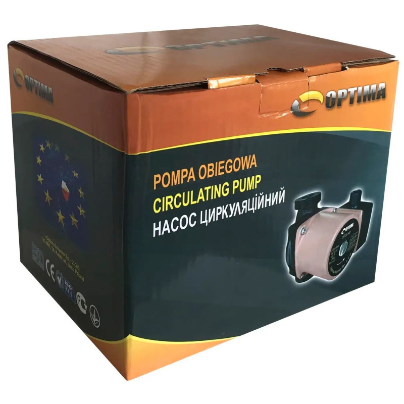 OPTIMA Насос циркуляційний OP25-40-130, G 1 1/4", 10 бар, 130мм, 71Вт, 230В (8365)