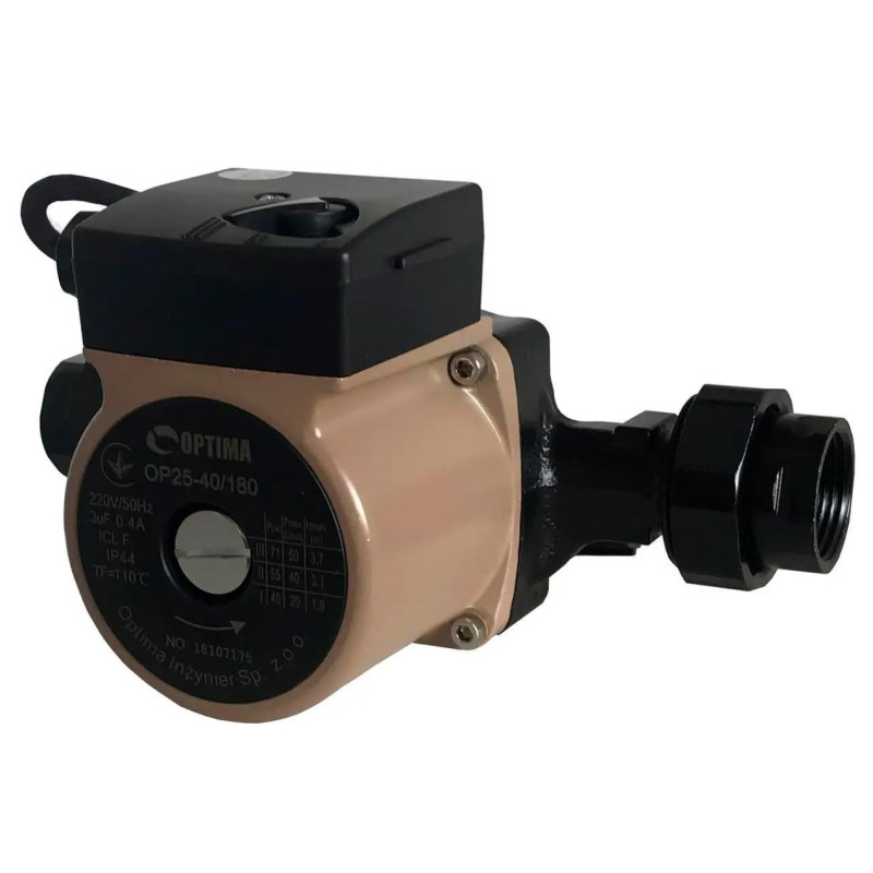 OPTIMA Насос циркуляційний OP25-40-180, G 1 1/4", 10 бар, 180мм, 71Вт, 230В (8120)