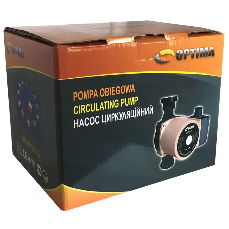 OPTIMA Насос циркуляційний OP25-40-180, G 1 1/4", 10 бар, 180мм, 71Вт, 230В (8120)
