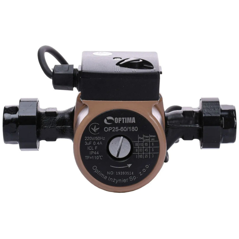 OPTIMA Насос циркуляційний OP25-60-180, G 1 1/4", 10 бар, 180мм, 110Вт, 230В (8158)