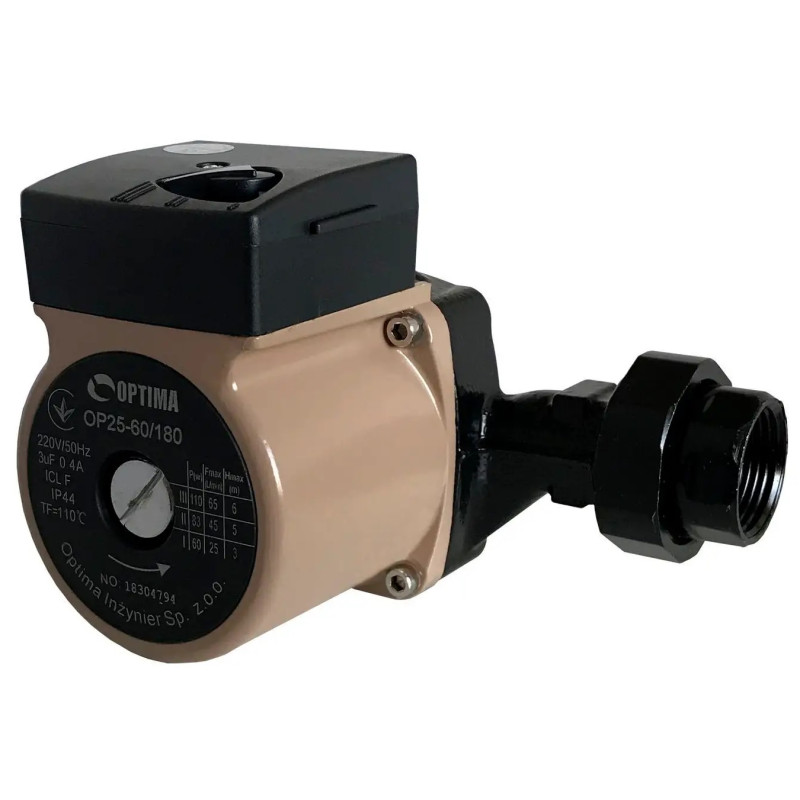 OPTIMA Насос циркуляційний OP25-60-180, G 1 1/4", 10 бар, 180мм, 110Вт, 230В (8158)
