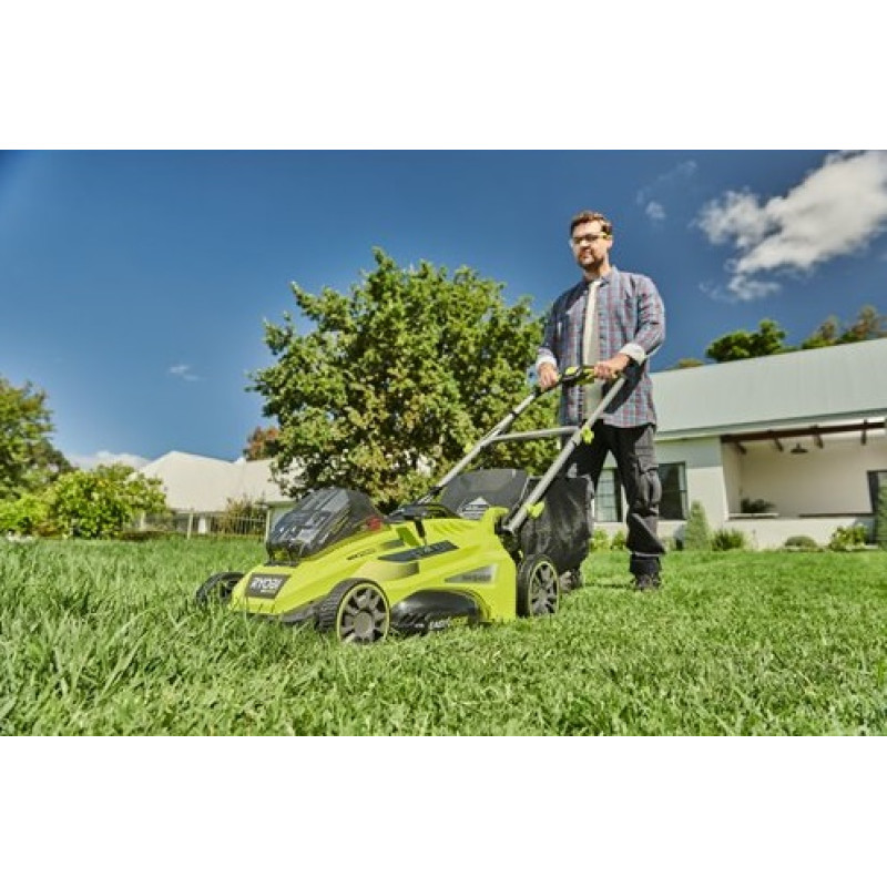 Ryobi Газонокосарка акумуляторна RLM36X46H50PG MAX POWER 36В акб 1х5А·год 46см 45л 20-70мм з функцією Power-Assist 17.8кг (5133005484)