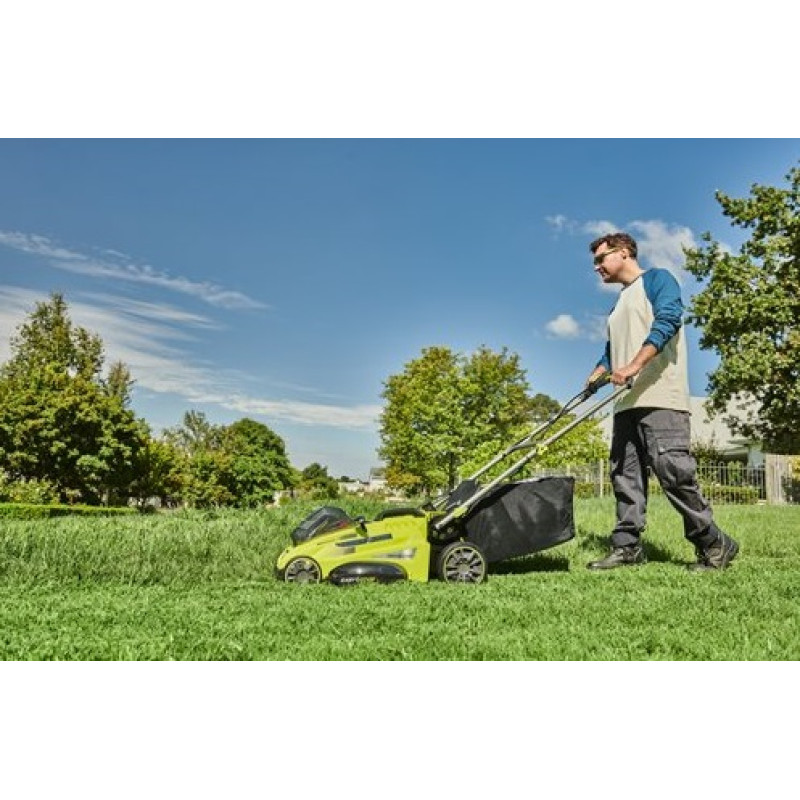 Ryobi Газонокосарка акумуляторна RLM36X46H50PG MAX POWER 36В акб 1х5А·год 46см 45л 20-70мм з функцією Power-Assist 17.8кг (5133005484)