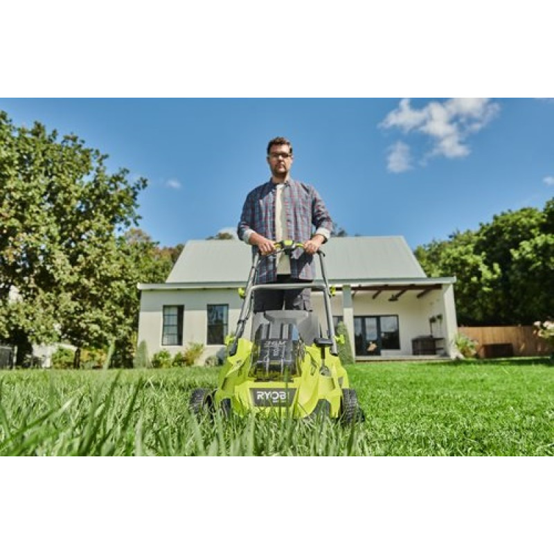 Ryobi Газонокосарка акумуляторна RLM36X46H50PG MAX POWER 36В акб 1х5А·год 46см 45л 20-70мм з функцією Power-Assist 17.8кг (5133005484)