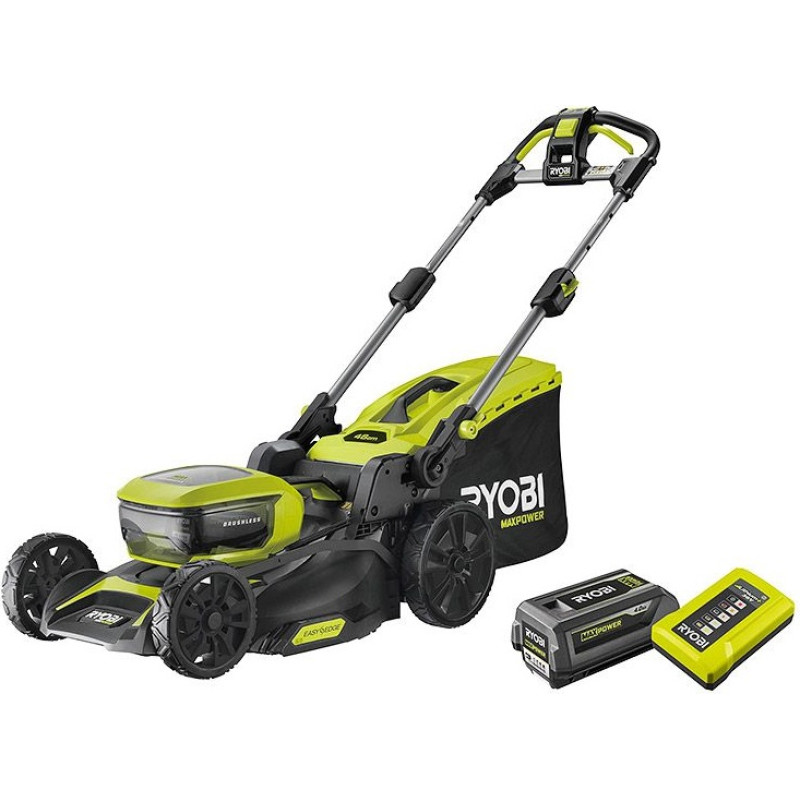 Ryobi Газонокосарка MAX POWER RY36LMX46A-140, 36В, акумуляторна, безщіткова, 46см, АКБ 1х4.0Ач (5133005586)