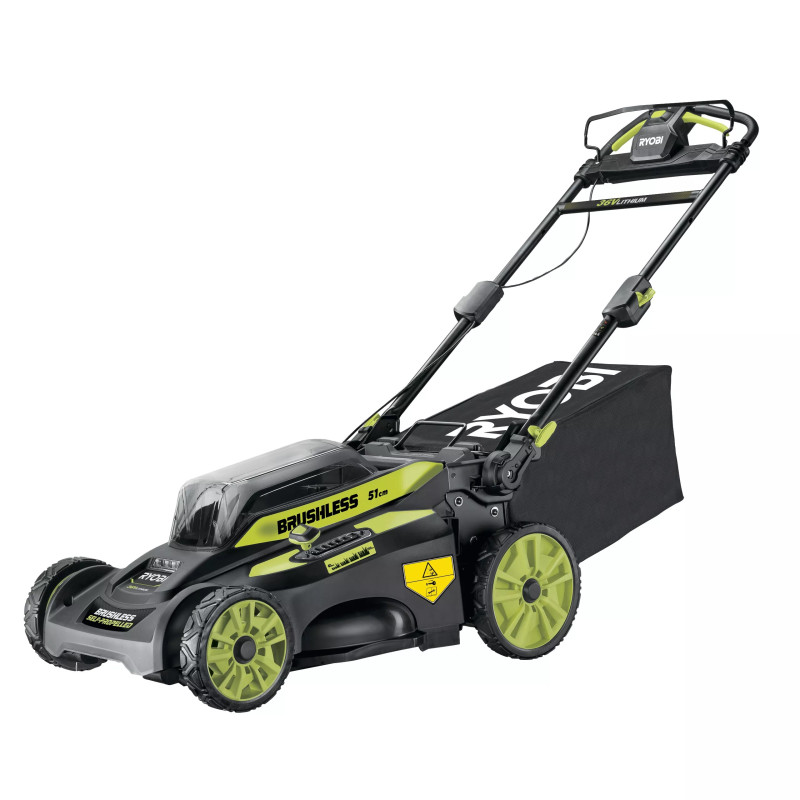 Ryobi Газонокосарка акумуляторна RY36LMX51A-160 самохідна MAX POWER 36В акб 1х6А·год 51см 70л 20-70мм мульч-е LED-фари безщіткова до 2000м.кв 24.7кг (5133004589)