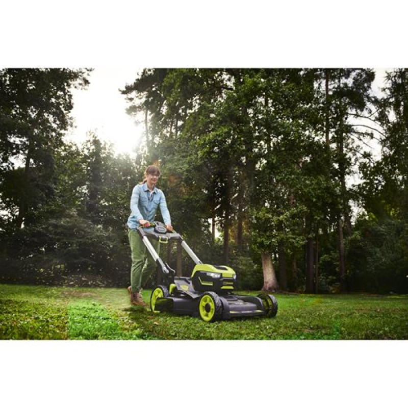 Ryobi Газонокосарка акумуляторна RY36LMXSP53A-160 самохідна MAX POWER 36В акб 1х6А·год дека 53см 70л 20-100мм 3в1 LED-фари до 3200м.кв (5133005802)