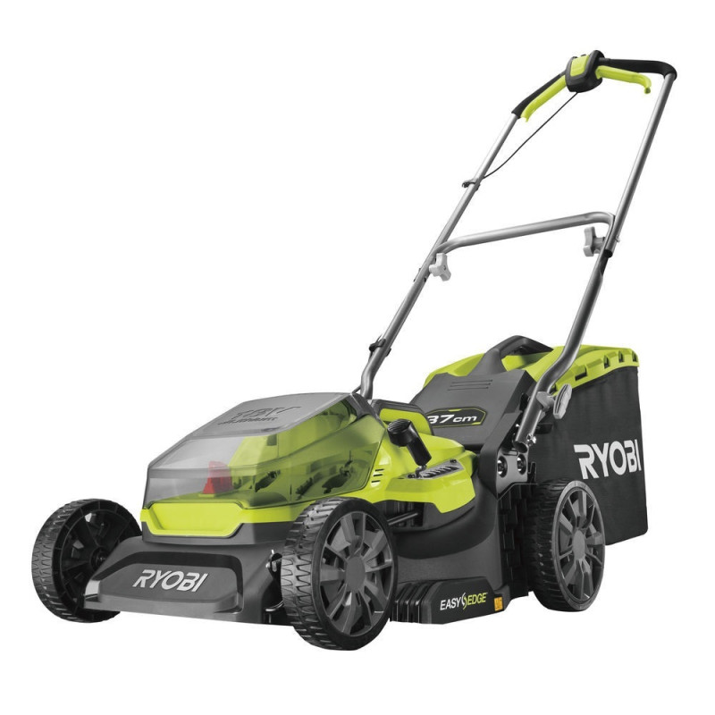 Ryobi Газонокосарка акумуляторна RY18LM37A-140 ONE+ 18В акб 1х4А·год 37см 45л 25-70см EasyEdge мульчування 16кг (5133004578)