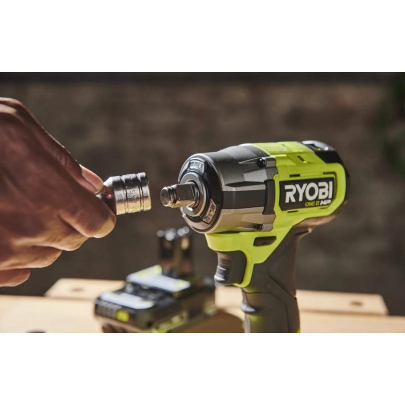 Гайковерт ударний акумуляторний Ryobi ONE+ HP RIW18C-0 18В 2800об·хв 450Нм 1/2" 4 швидкості 1.2кг без АКБ та ЗП (5133005898)