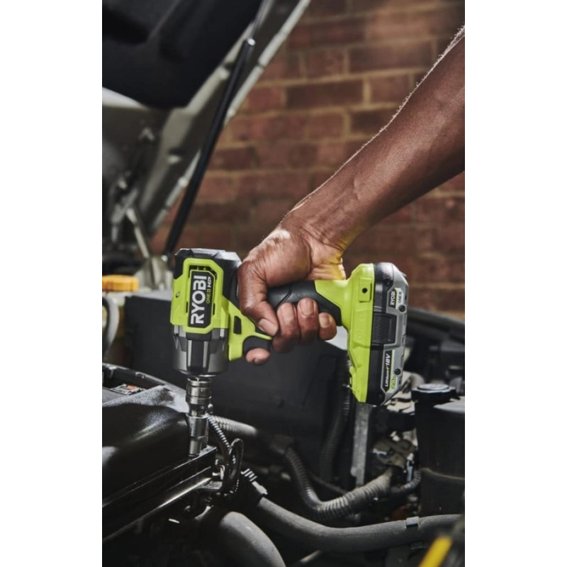 Гайковерт ударний акумуляторний Ryobi ONE+ HP RIW18C-0 18В 2800об·хв 450Нм 1/2" 4 швидкості 1.2кг без АКБ та ЗП (5133005898)