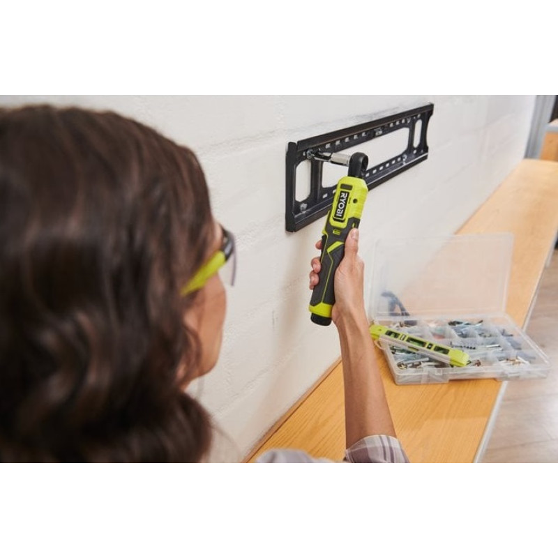 Ryobi Трещітка акумуляторна RR14W4-0 USB Lithium 4В 210об·хв 8Нм квадрат 1/4" 0.5кг без АКБ та ЗП (5133006311)