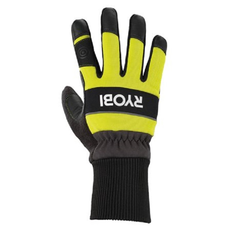 Ryobi Рукавички робочі RAC258L, козяча шкіра, захист від порізів, р.L, чорно-жовтий (5132005711)