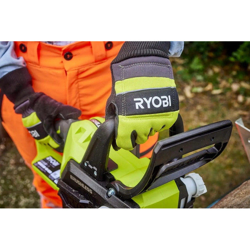 Ryobi Рукавички робочі RAC258M, козяча шкіра, захист від порізів, р.M, чорно-жовтий (5132005710)