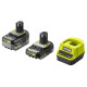 Ryobi Набір акумулятора та зарядного пристрою RC18120-242X ONE+, 18В, 2А•год+4А•год, ЗП Lithium+ (5133005961)