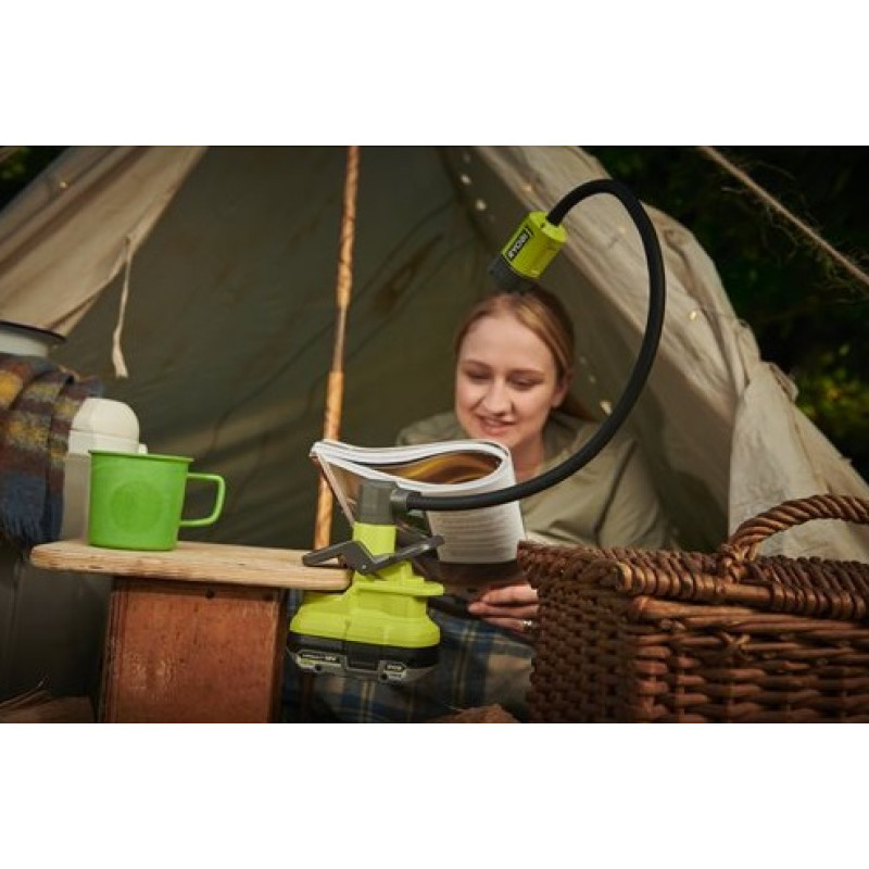 Ryobi Ліхтар RLCF18-0, 18В ONE+, 400лм, 2 режими, гнучка штанга, фокусування лінзи (без АКБ та ЗП) (5133005595)