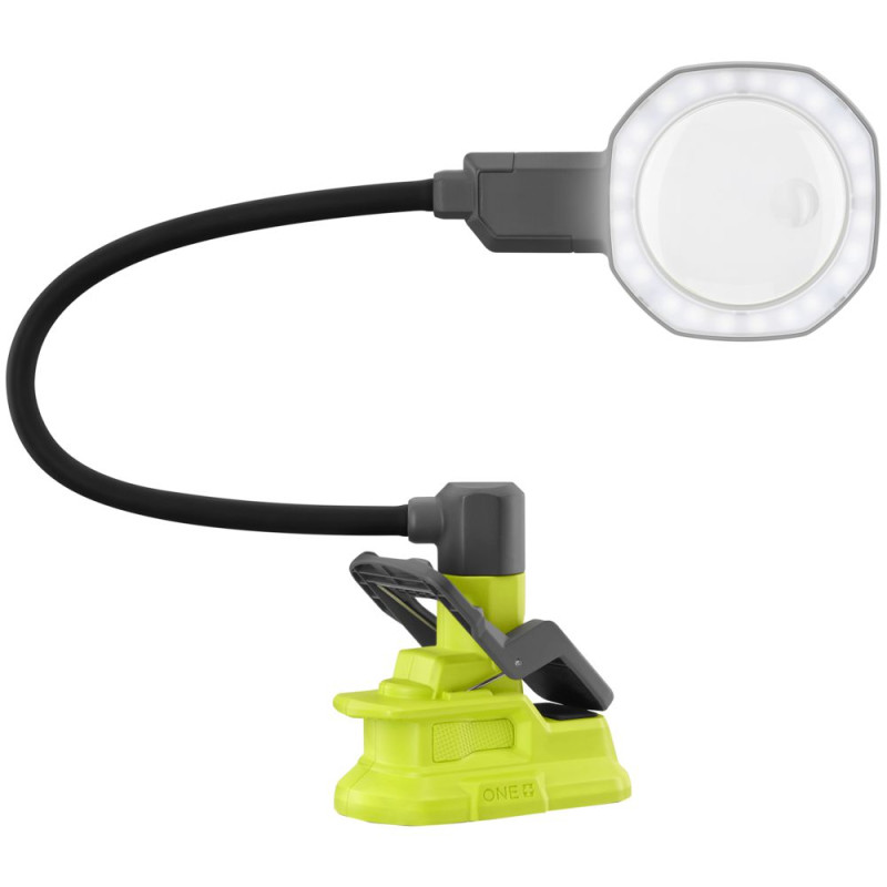 Ryobi Ліхтар RML18-0, 18В ONE+, 500лм, 2 режими,гнучка штанга, збільшувальналінза 86мм (без АКБ та ЗП) (5133005669)