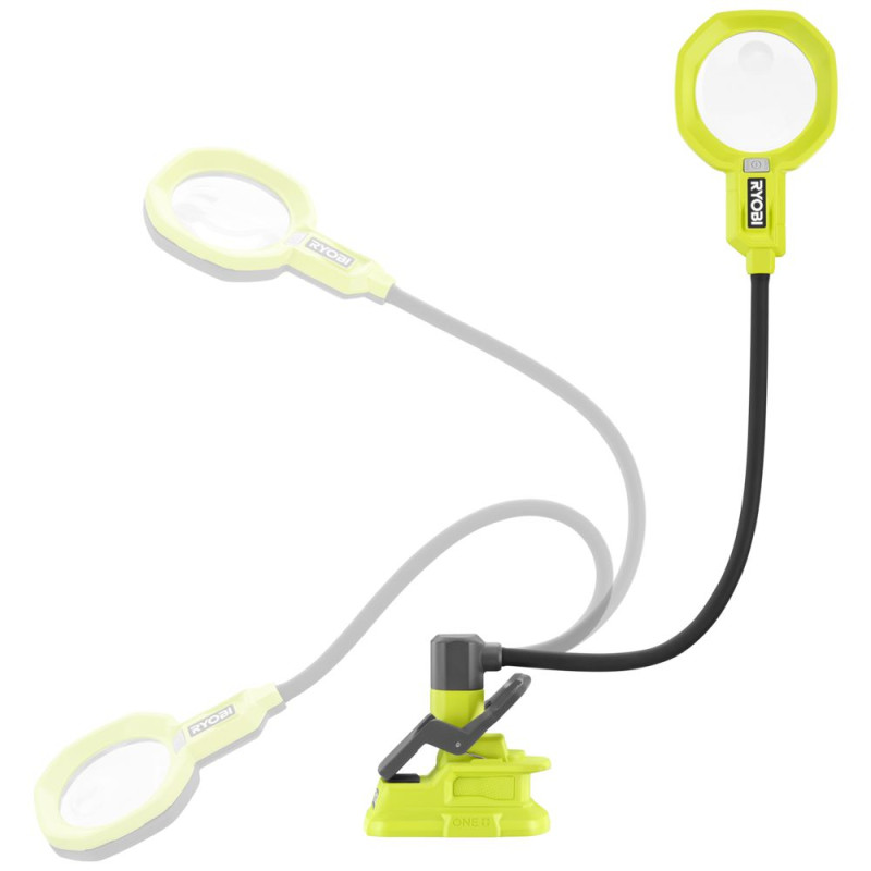 Ryobi Ліхтар RML18-0, 18В ONE+, 500лм, 2 режими,гнучка штанга, збільшувальналінза 86мм (без АКБ та ЗП) (5133005669)