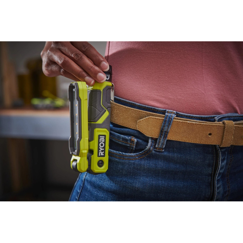 Ryobi Ліхтар інспекційний акумуляторний USB Lithium RLI4-120G, 4В, 2А·год, 650лм, 3 режими, магніт, затискач 0.17кг (5133006225)