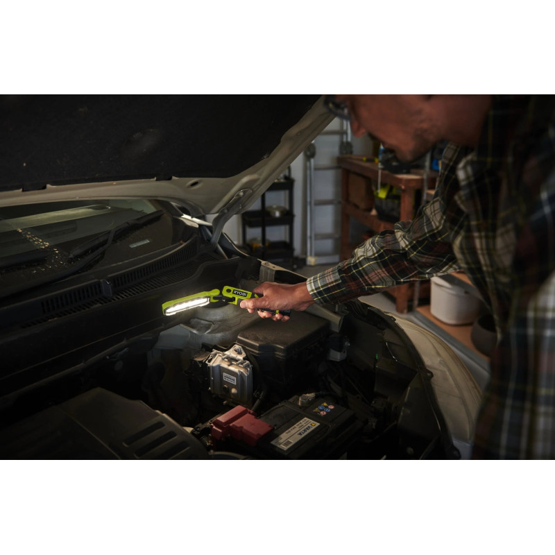 Ryobi Ліхтар інспекційний акумуляторний USB Lithium RLI4-120G, 4В, 2А·год, 650лм, 3 режими, магніт, затискач 0.17кг (5133006225)