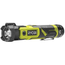 Ryobi Ліхтар ручний акумуляторний USB Lithium RLP4-120G, 4В, 2А·год, 640лм, 3 функції освітлення, поворотна головка, магніт, 0.18кг (5133006131)