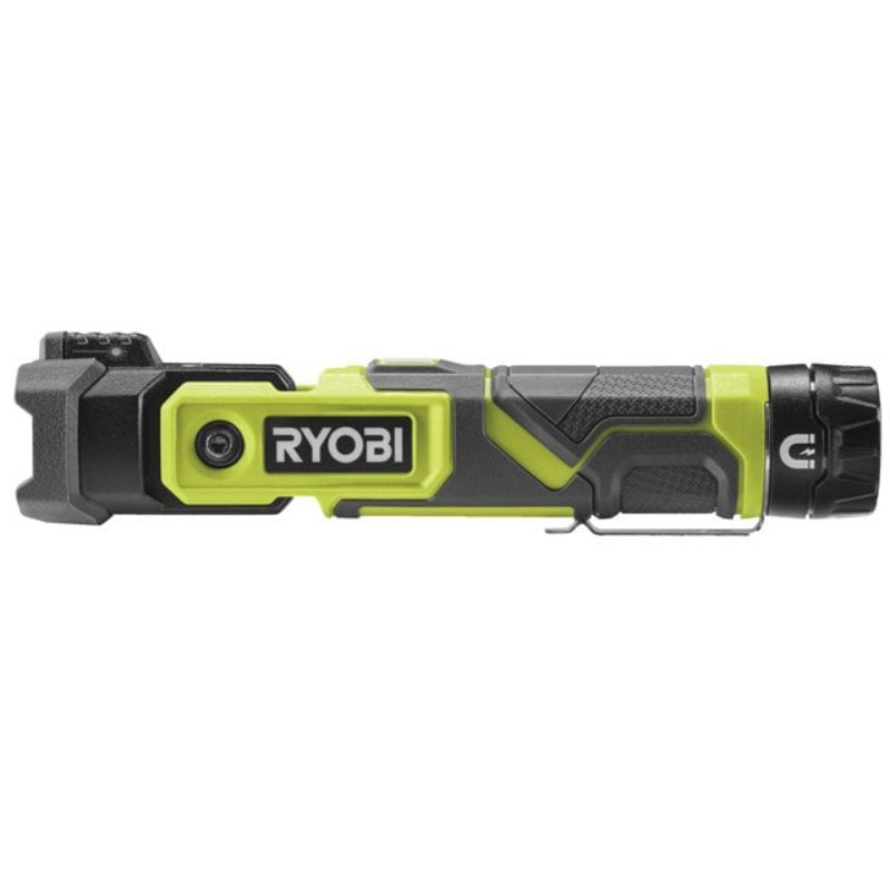 Ryobi Ліхтар ручний акумуляторний USB Lithium RLP4-120G, 4В, 2А·год, 640лм, 3 функції освітлення, поворотна головка, магніт, 0.18кг (5133006131)