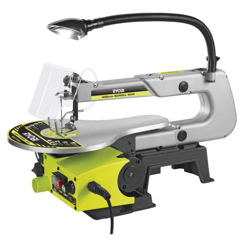 Ryobi Лобзик стаціонарний RSW1240G 125Вт, 550-1700об•хв, хід 20мм, ріжуча здатність 405мм (5133002860)