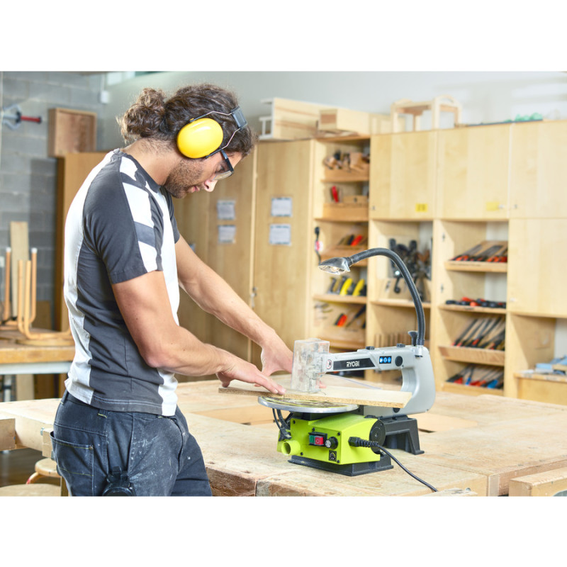 Ryobi Лобзик стаціонарний RSW1240G 125Вт, 550-1700об•хв, хід 20мм, ріжуча здатність 405мм (5133002860)