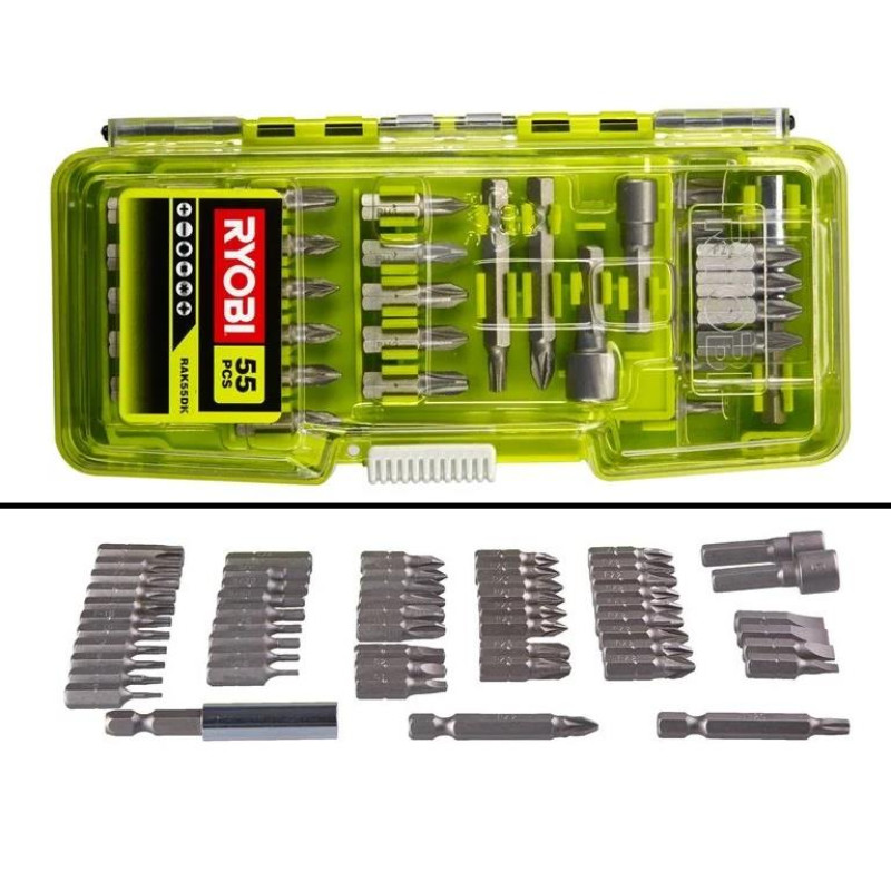 Набір біт Ryobi RAK55DK 55шт кейс (5132004357)